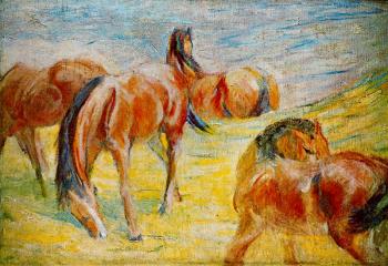 弗朗茨 馬尅 Grazing Horses 弗朗茨 馬尅 Grazing Horses
